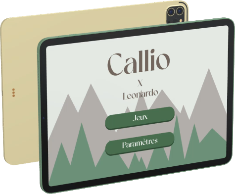 Simulation de l'application sur tablette